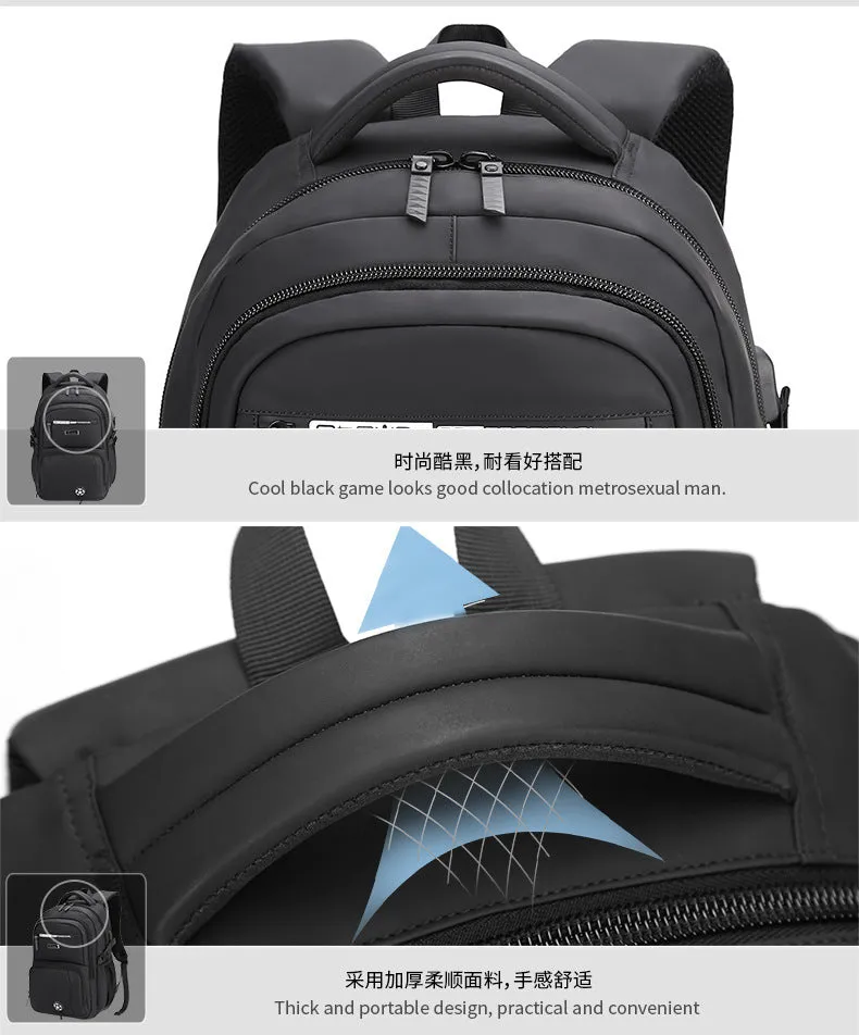 Men's backpack mountaineering bag waterproof Oxford cloth casual backpack