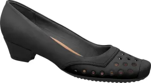 Piccadilly 141027-201 Women Laser Cut Low Heel Black